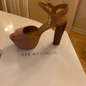 Beige heels. Original Box and original bag.